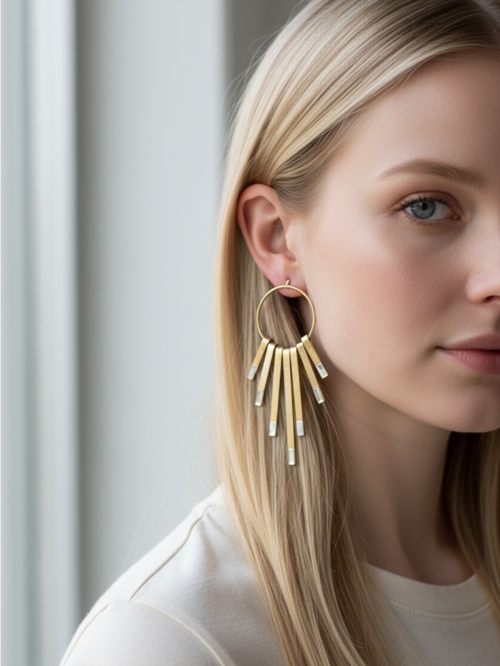 9/24 Gold Multi-Bar Hoop Earrings - Women Jewelry
